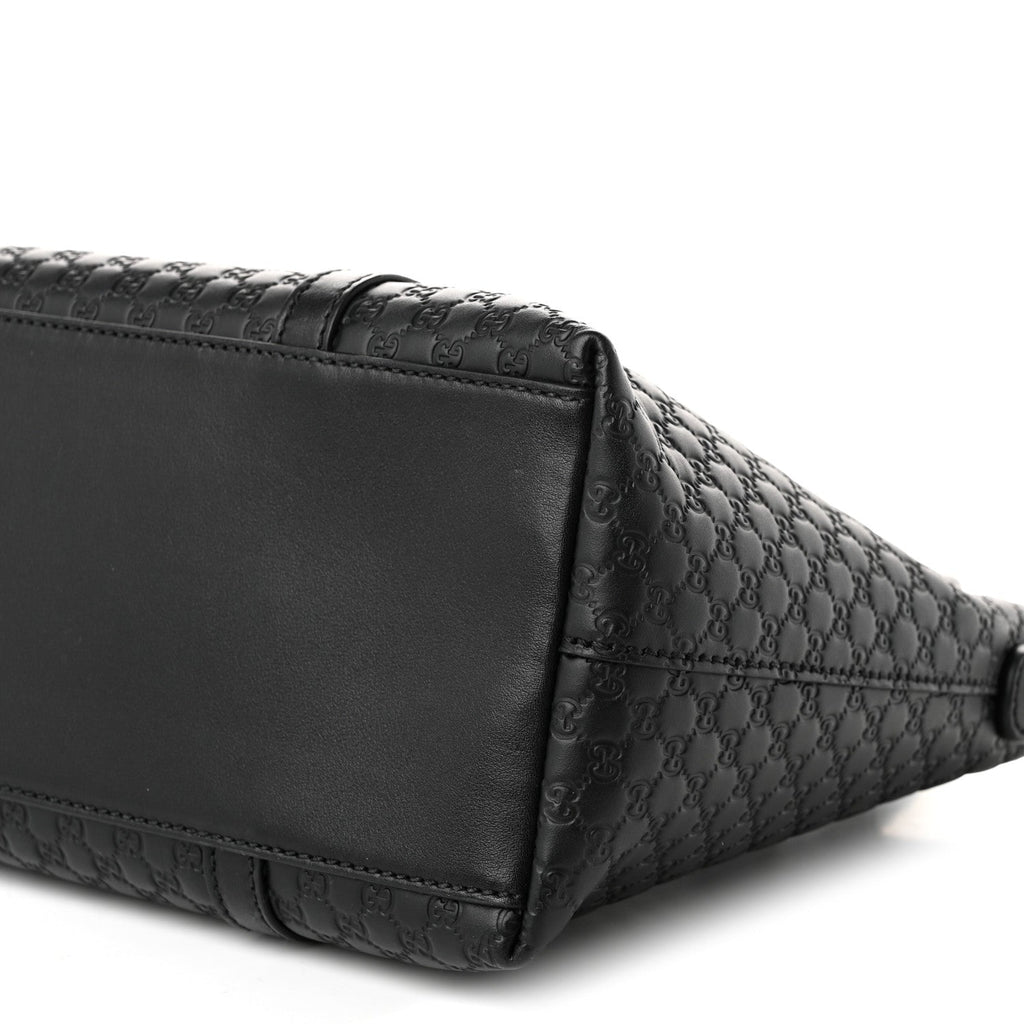Soft Microguccissima Small Zippered Satchel Black £¨ Direct shipment via from wholesalehk.shop