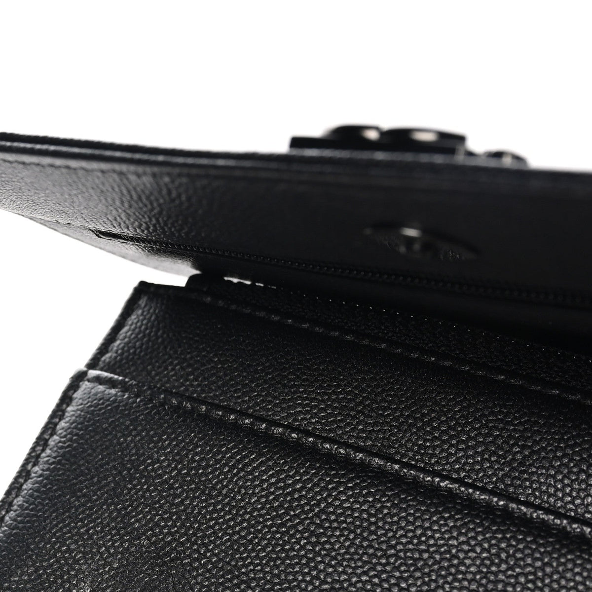 Caviar Quilted Boy Wallet On Chain WOC So Black wholesalehk.shop