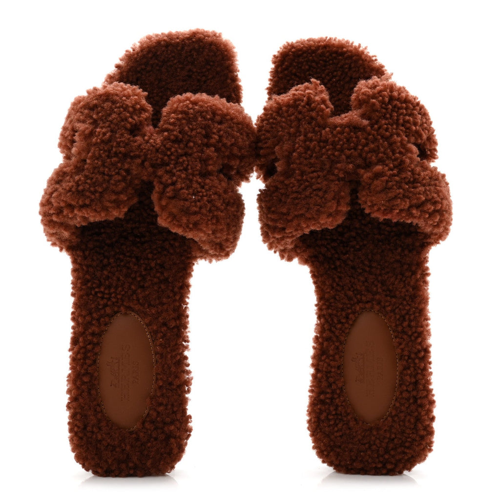 Woolskin Oran Sandals 37 Cognac wholesalehk.shop