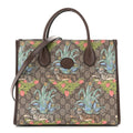 GG Supreme Monogram Tiger Savanah Textured Dollar Calfskin Small Retro Interlocking G Tote Bag Beige Ebony Multicolor New Acero wholesalehk.shop