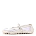 Crochet Knit Calfskin Kichu Ballet Flats 39 White wholesalehk.shop