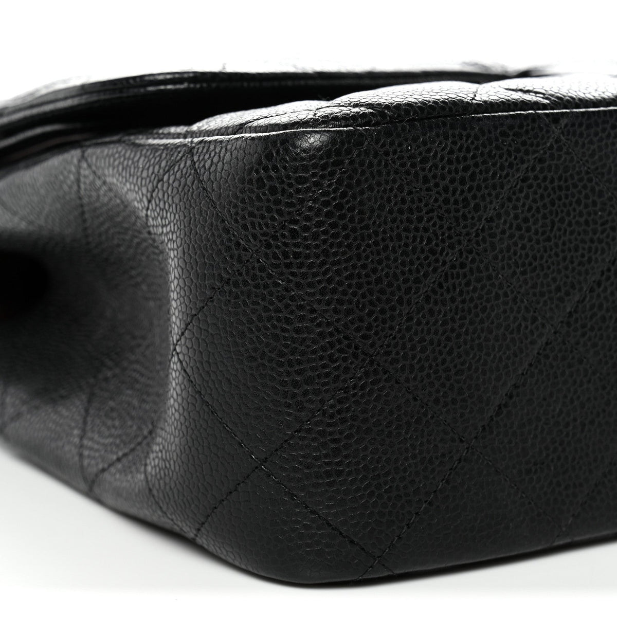 Caviar Quilted Jumbo Double Flap Black wholesalehk.shop