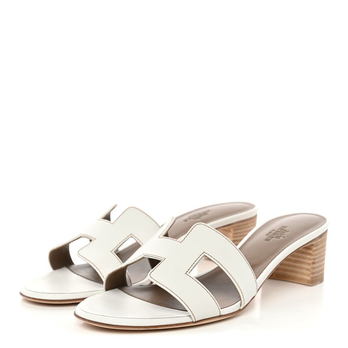 Calfskin Oasis Sandals 38.5 White wholesalehk.shop