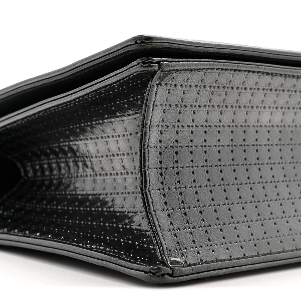 Metallic Patent Micro-Cannage Medium Diorama Flap Bag Onyx Black ¡§ Direct shipment via from wholesalehk.shop