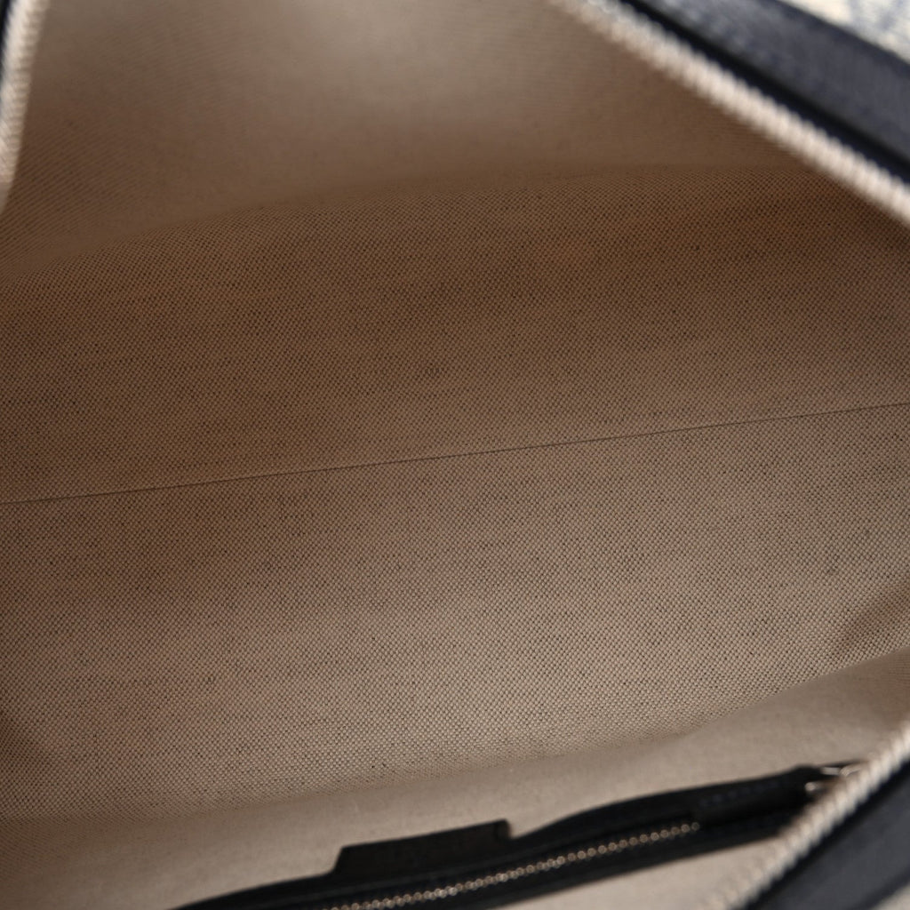 GG Supreme Monogram Web Medium Ophidia Top Handle Bag Beige Blue wholesalehk.shop