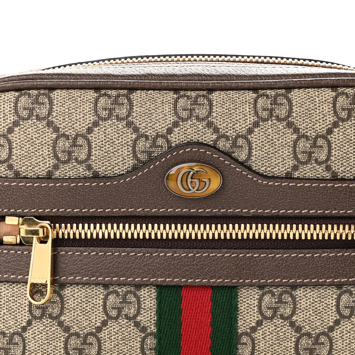 GG Supreme Monogram Web Small Ophidia Belt Bag 95 38 Dark Brown wholesalehk.shop