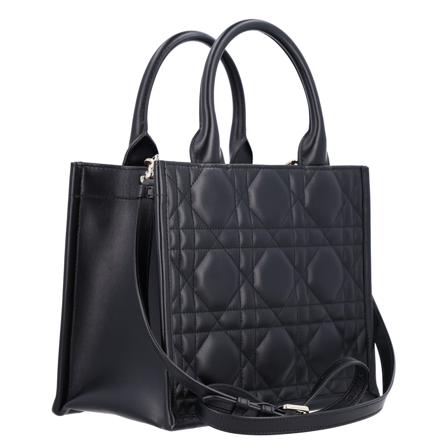 Calfskin Macro Cannage Small Book Tote Black £¨ Direct shipment via from wholesalehk.shop