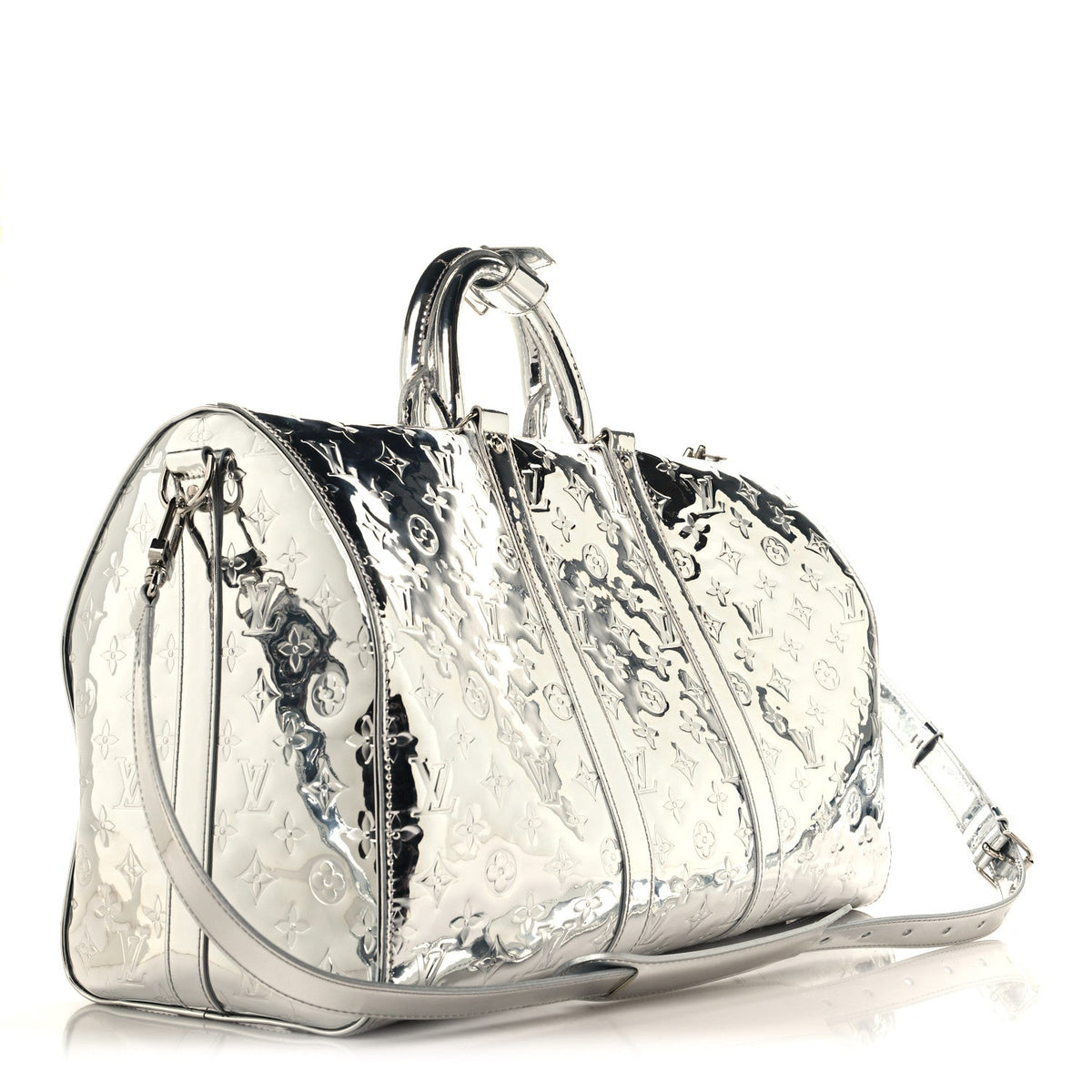 Monogram Mirror Keepall Bandouliere 45 Silver wholesalehk.shop