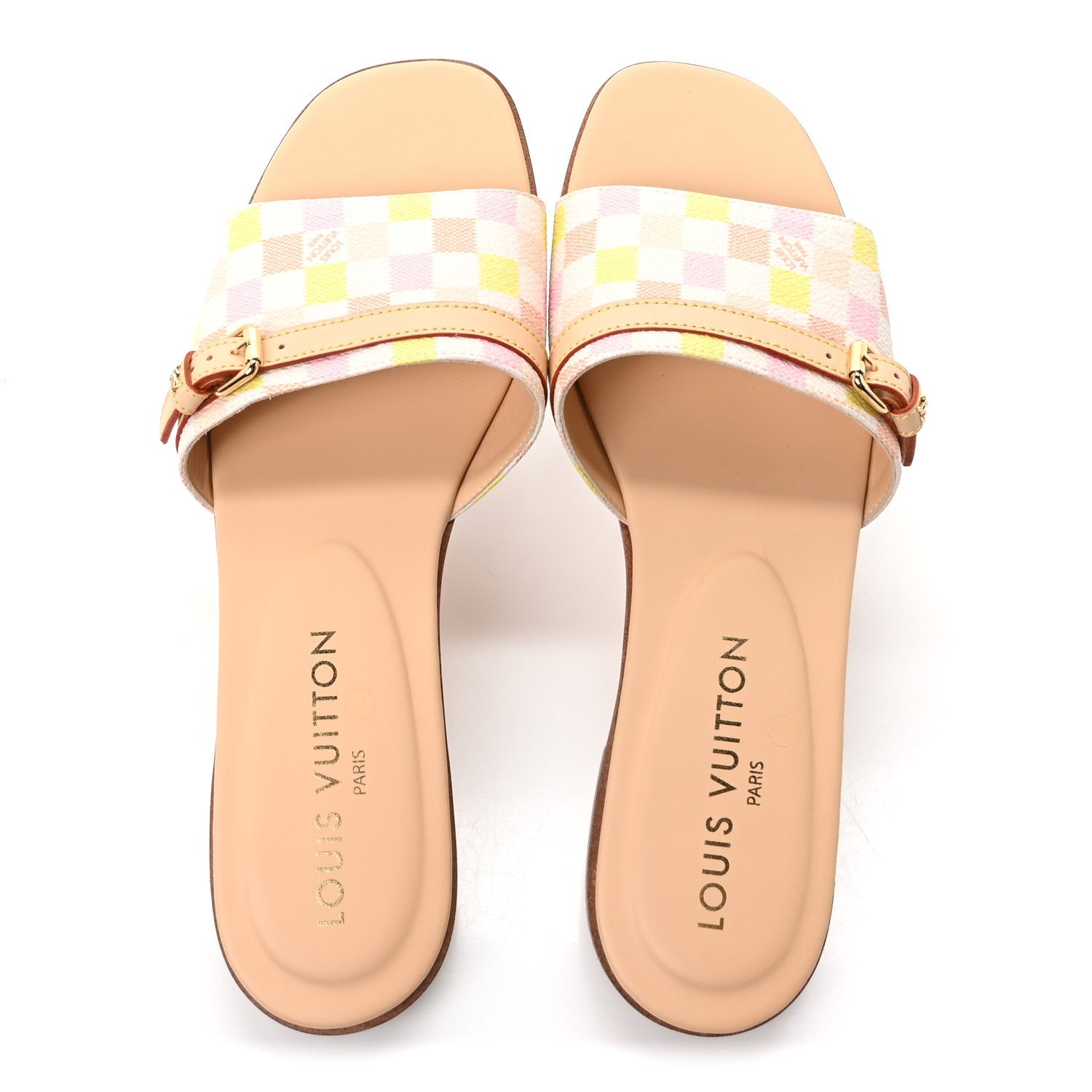 Damierlicious Neo Revival Flat Mule Sandals 38 Rose Peach £¨ Direct shipment via from wholesalehk.shop