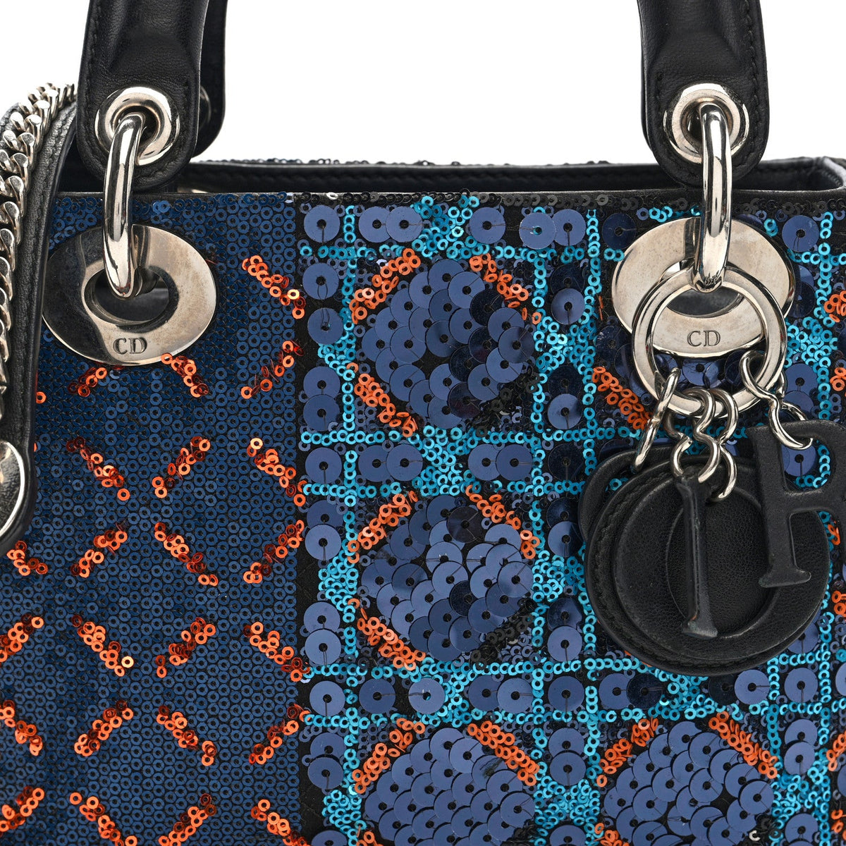 Sequin Lambskin Esprit Tokyo Mini Lady Dior Blue Multicolor wholesalehk.shop