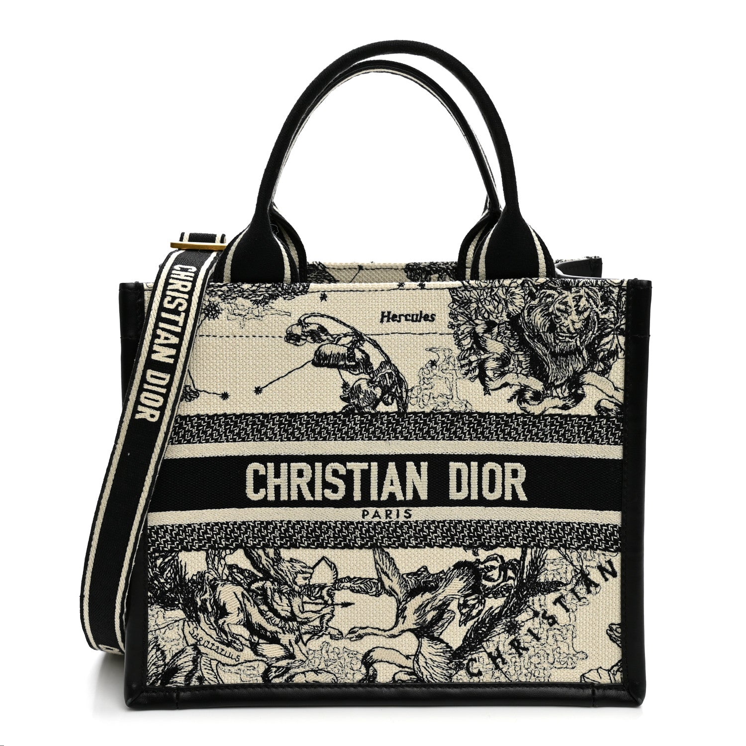 Calfskin Zodiac Toile De Jouy Small Book Tote With Strap Latte £¨ Direct shipment via from wholesalehk.shop