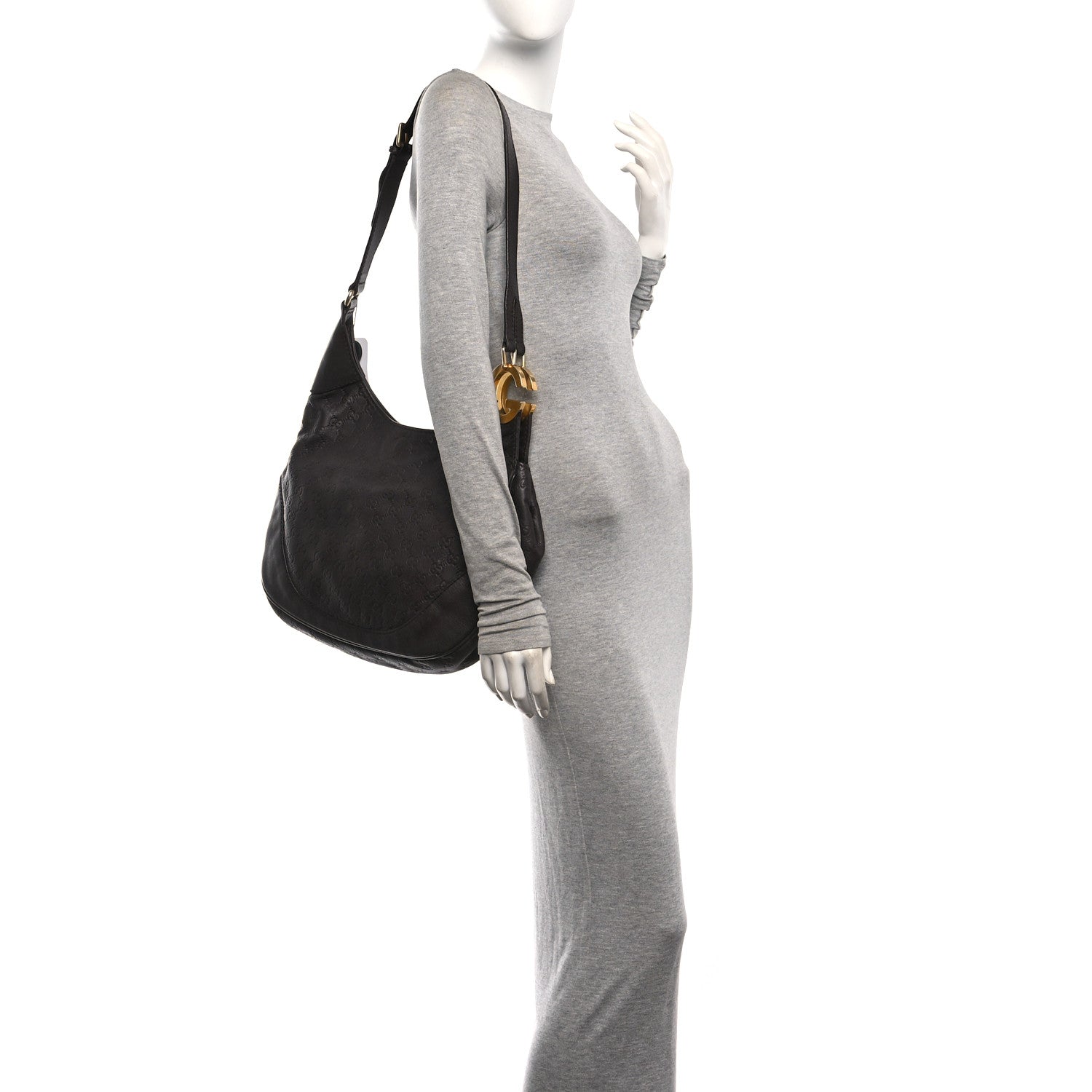 Guccissima Medium Charlotte Hobo Dark Brown £¨ Direct shipment via from wholesalehk.shop