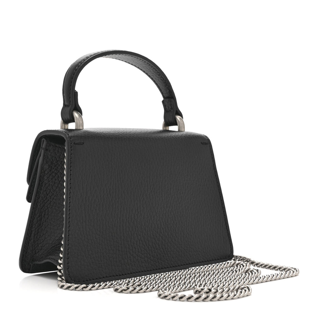 Dollar Calfskin Crystal Mini Dionysus Top Handle Bag Black Crystal wholesalehk.shop