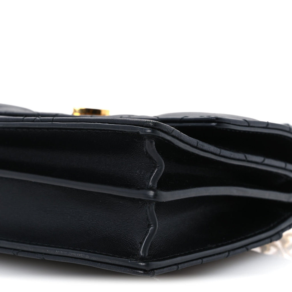 Lambskin Enamel Macrocannage Dioramour Mini Miss Caro Bag Black Red wholesalehk.shop
