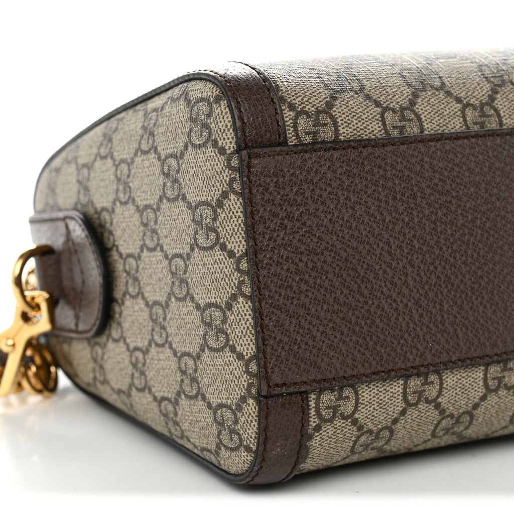 GG Supreme Monogram Web Medium Ophidia Boston Brown wholesalehk.shop