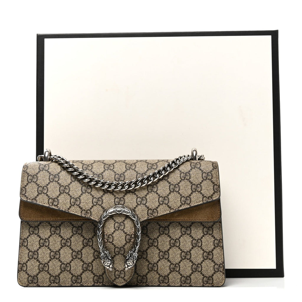 GG Supreme Monogram Small Dionysus Shoulder Bag Taupe wholesalehk.shop