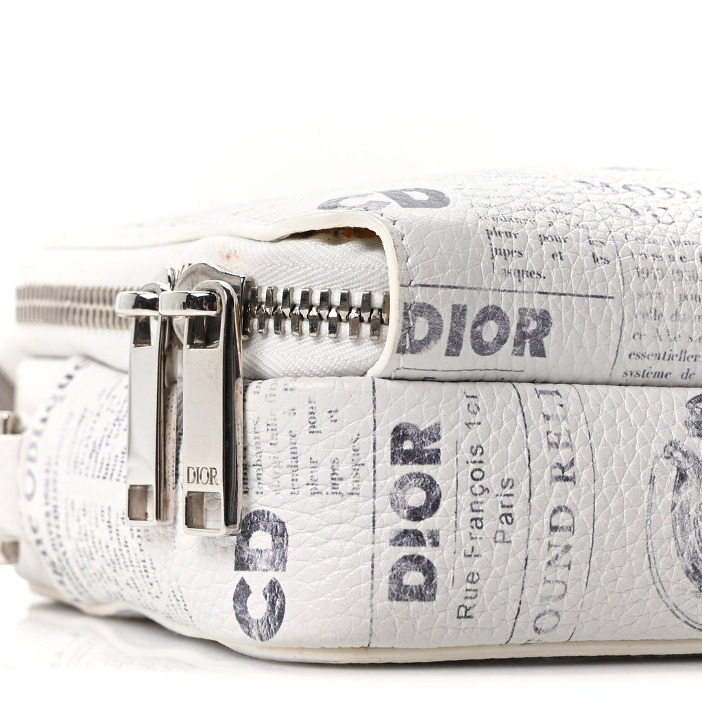 X DANIEL ARSHAM Grained Calfskin Newspaper Messenger White wholesalehk.shop