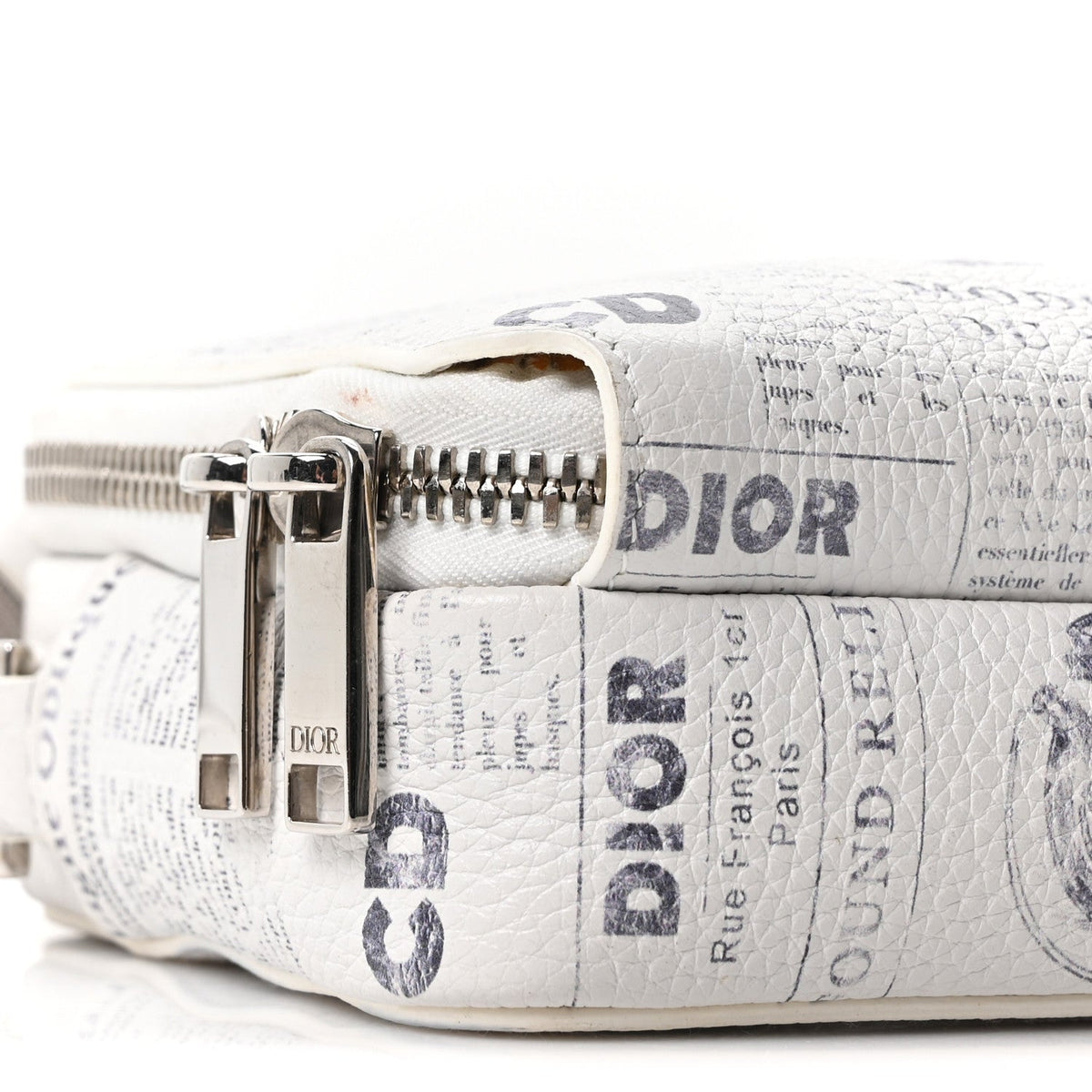 X DANIEL ARSHAM Grained Calfskin Newspaper Messenger White wholesalehk.shop