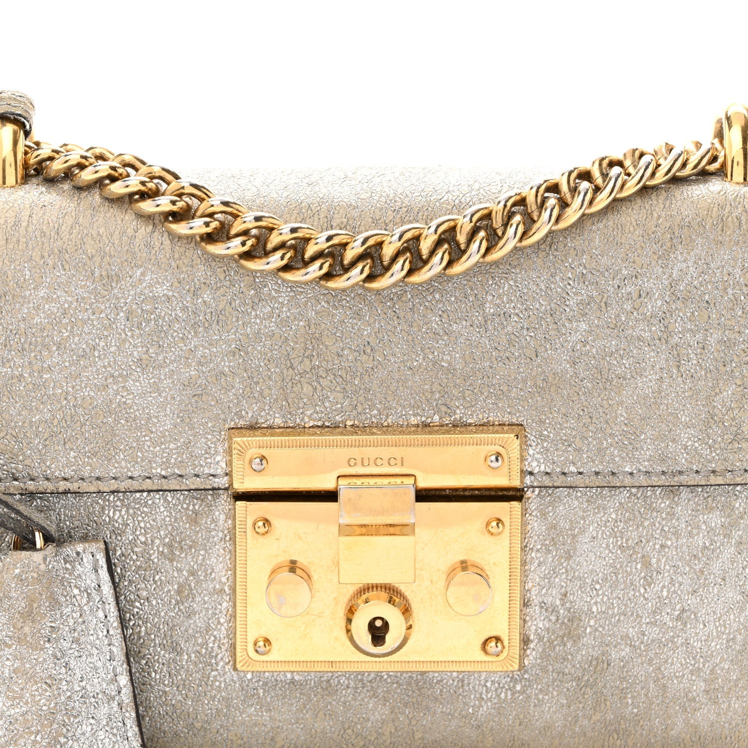 Galassia Small Padlock Shoulder Bag Platino £¨ Direct shipment via from wholesalehk.shop