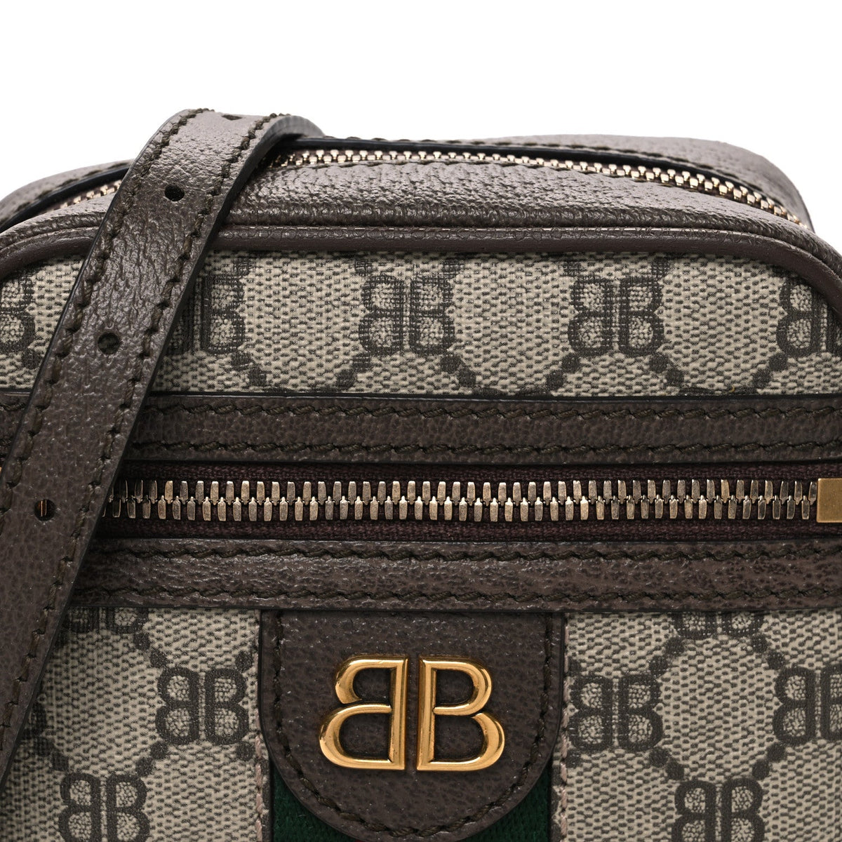X BALENCIAGA BB Supreme Monogram Web Mini Ophidia Messenger Beige New Acero wholesalehk.shop