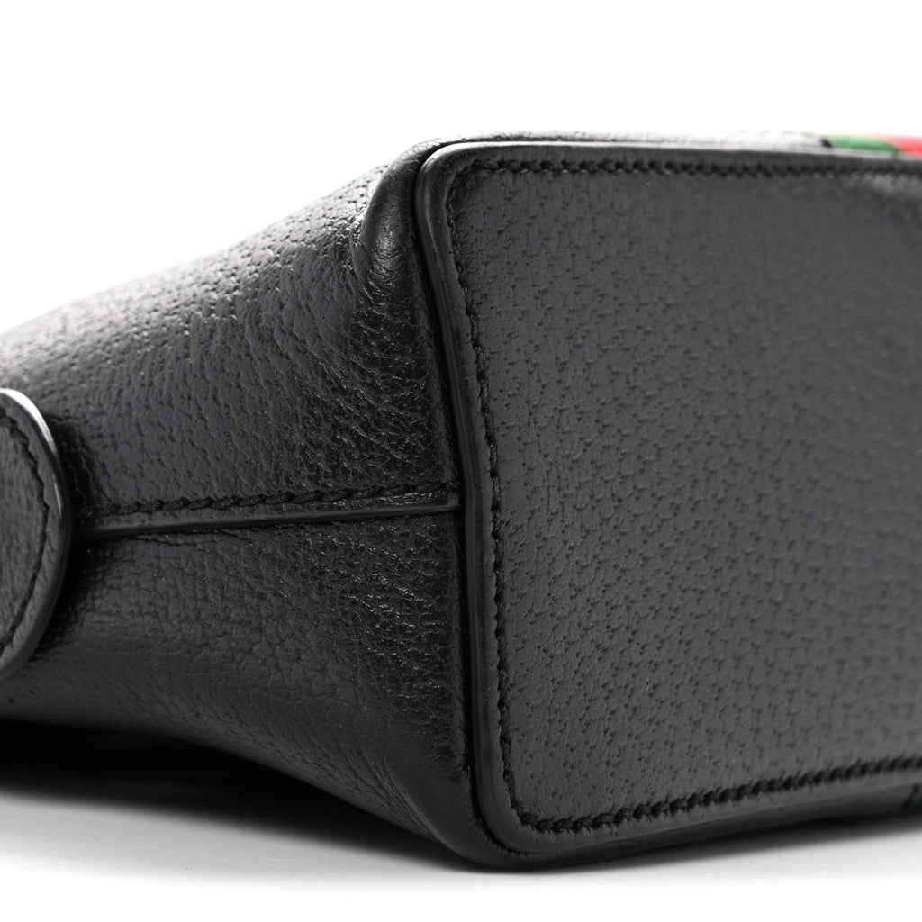Calfskin GG Web Small Ophidia Dome Shoulder Bag Black wholesalehk.shop