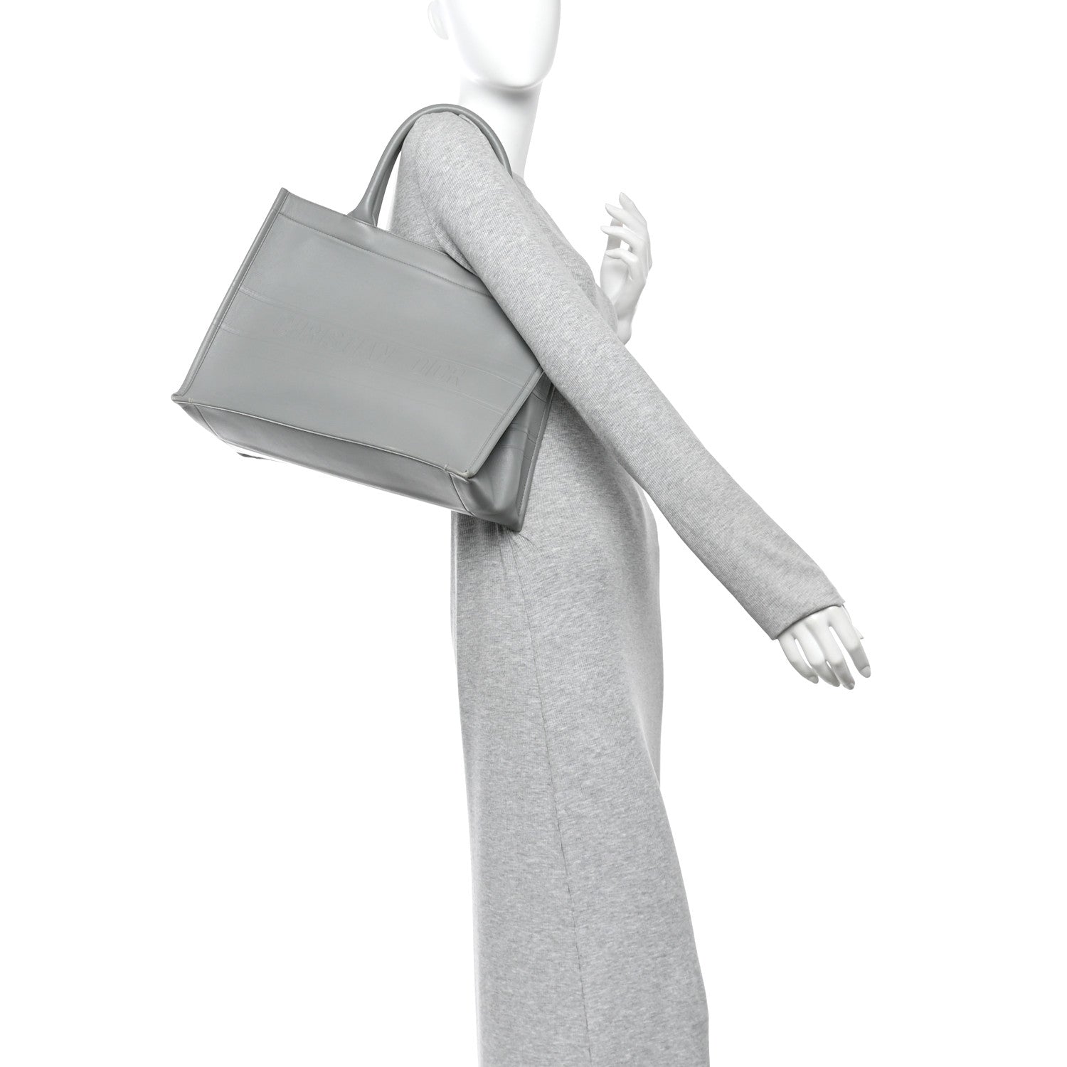 Calfskin Embossed Medium Book Tote Grey Stone £¨ Direct shipment via from wholesalehk.shop