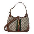 GG Supreme Monogram Azalea Calfskin Web Small Jackie 1961 Hobo Beige Ebony Brown Sugar £¨ Direct shipment via from wholesalehk.shop