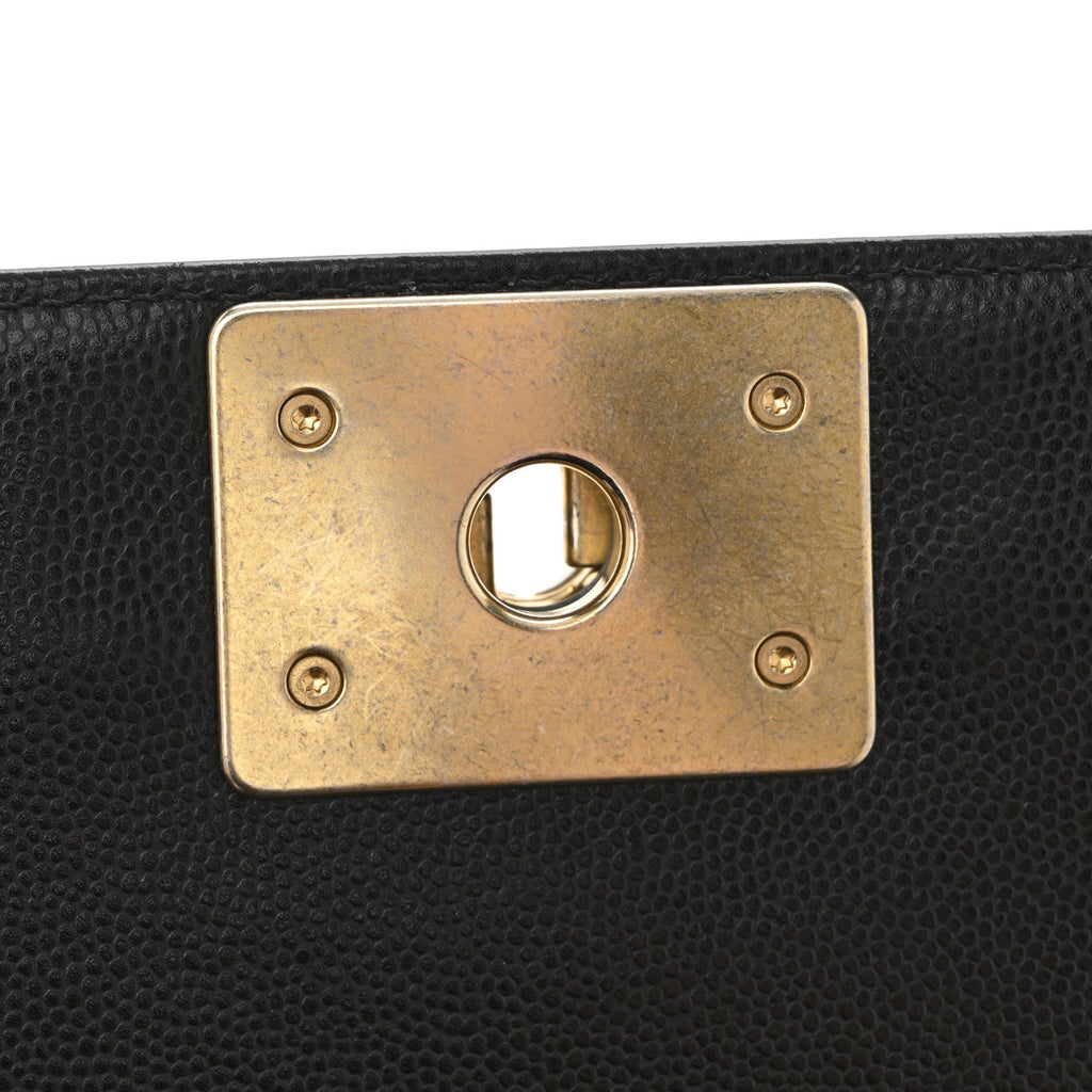 Caviar Quilted Small Boy Flap Black wholesalehk.shop