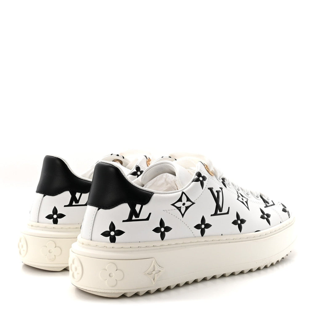 Calfskin Monogram Debossed Time Out Sneakers 35 Black £¨ Direct shipment via from wholesalehk.shop