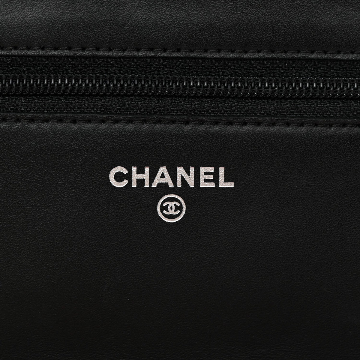 Calfskin Quilted Cambon Wallet on Chain WOC Black wholesalehk.shop
