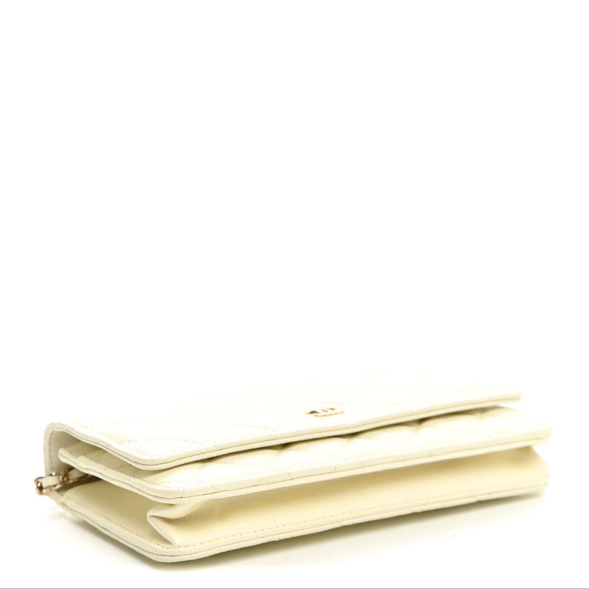 Caviar Quilted Wallet on Chain WOC White wholesalehk.shop
