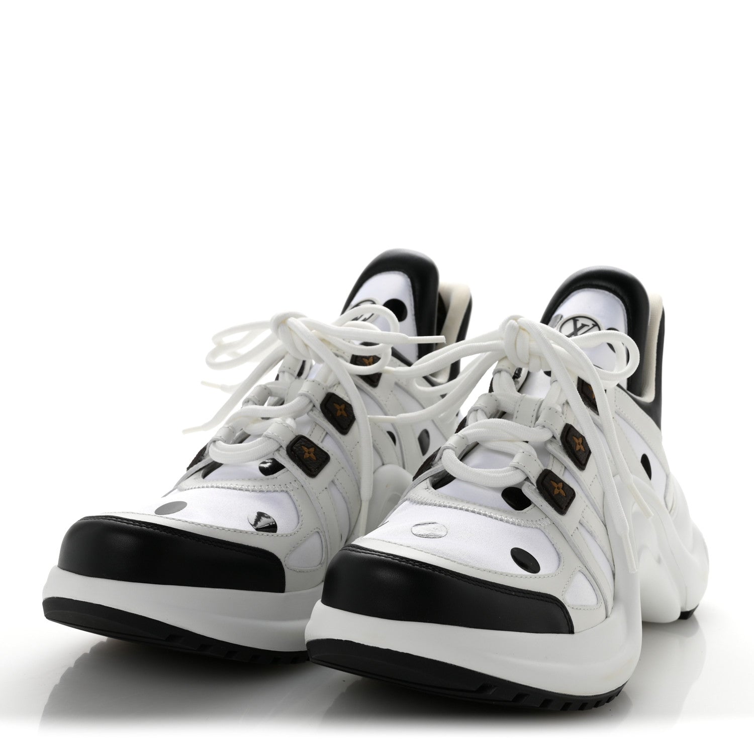Calfskin Satin Printed Polka Dot Monogram LV Archlight Sneakers 39.5 White £¨ Direct shipment via from wholesalehk.shop