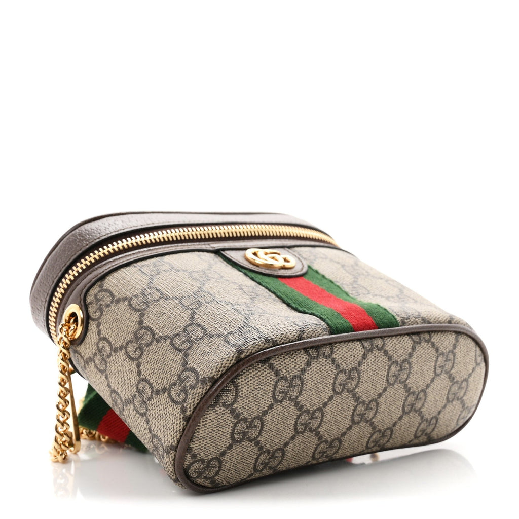 GG Supreme Monogram Textured Dollar Calfskin Web Ophidia Belt Bag 75 30 Beige Ebony New Acero wholesalehk.shop
