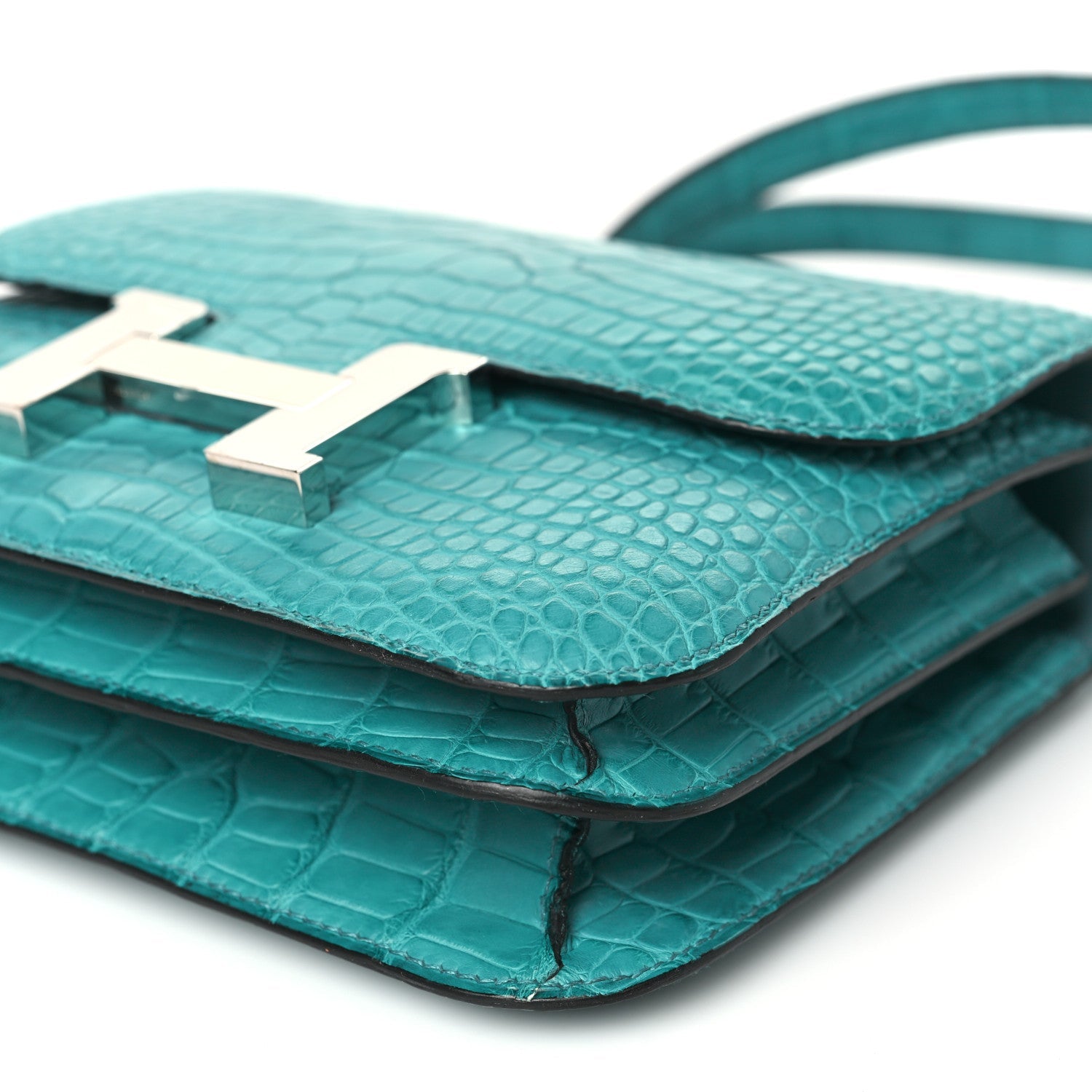 Matte Alligator Constance 18 Bleu Paon £¨ Direct shipment via from wholesalehk.shop