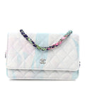 Canvas Quilted Jungle Jeans Wallet on Chain WOC Multicolor wholesalehk.shop