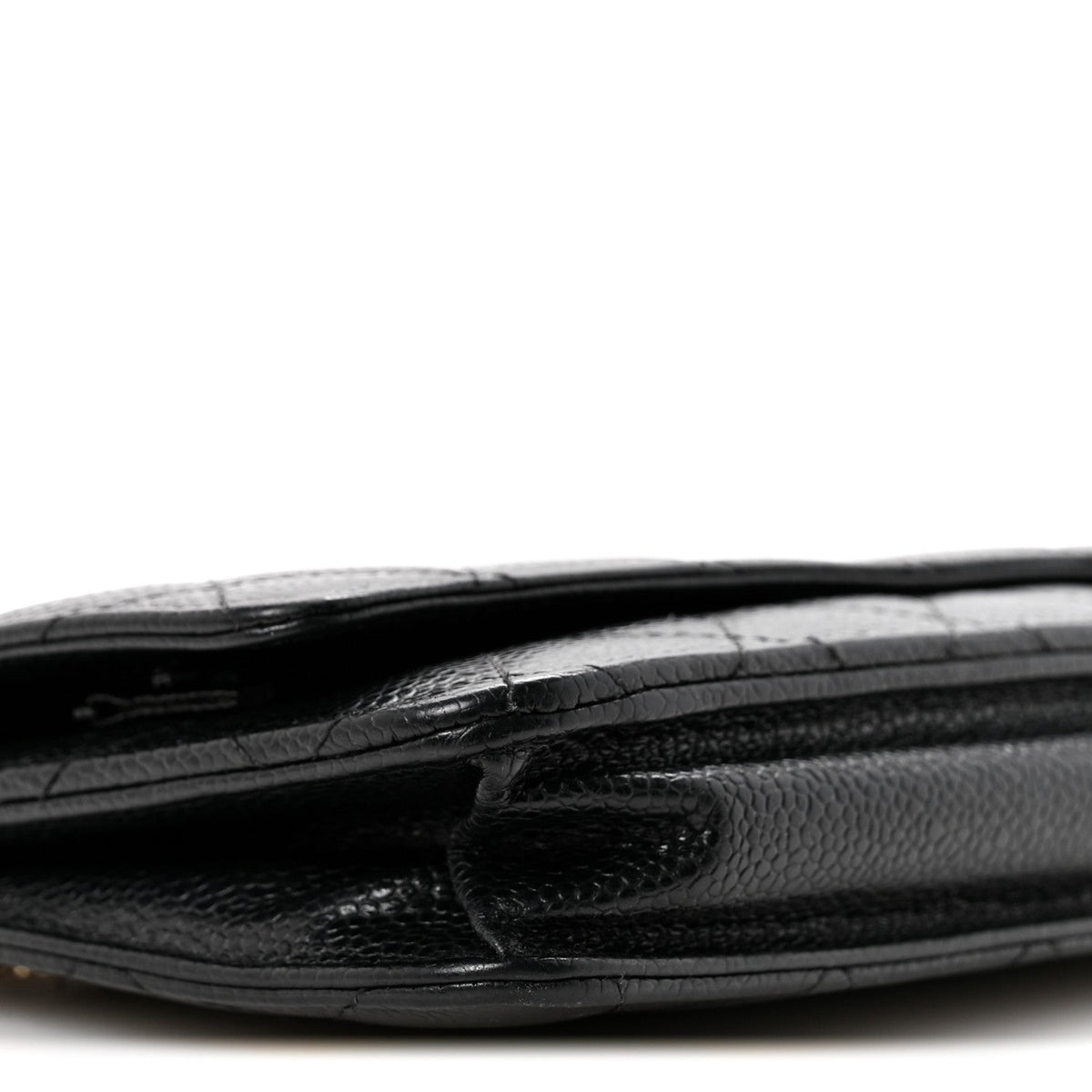 Caviar Quilted Wallet On Chain WOC Black wholesalehk.shop