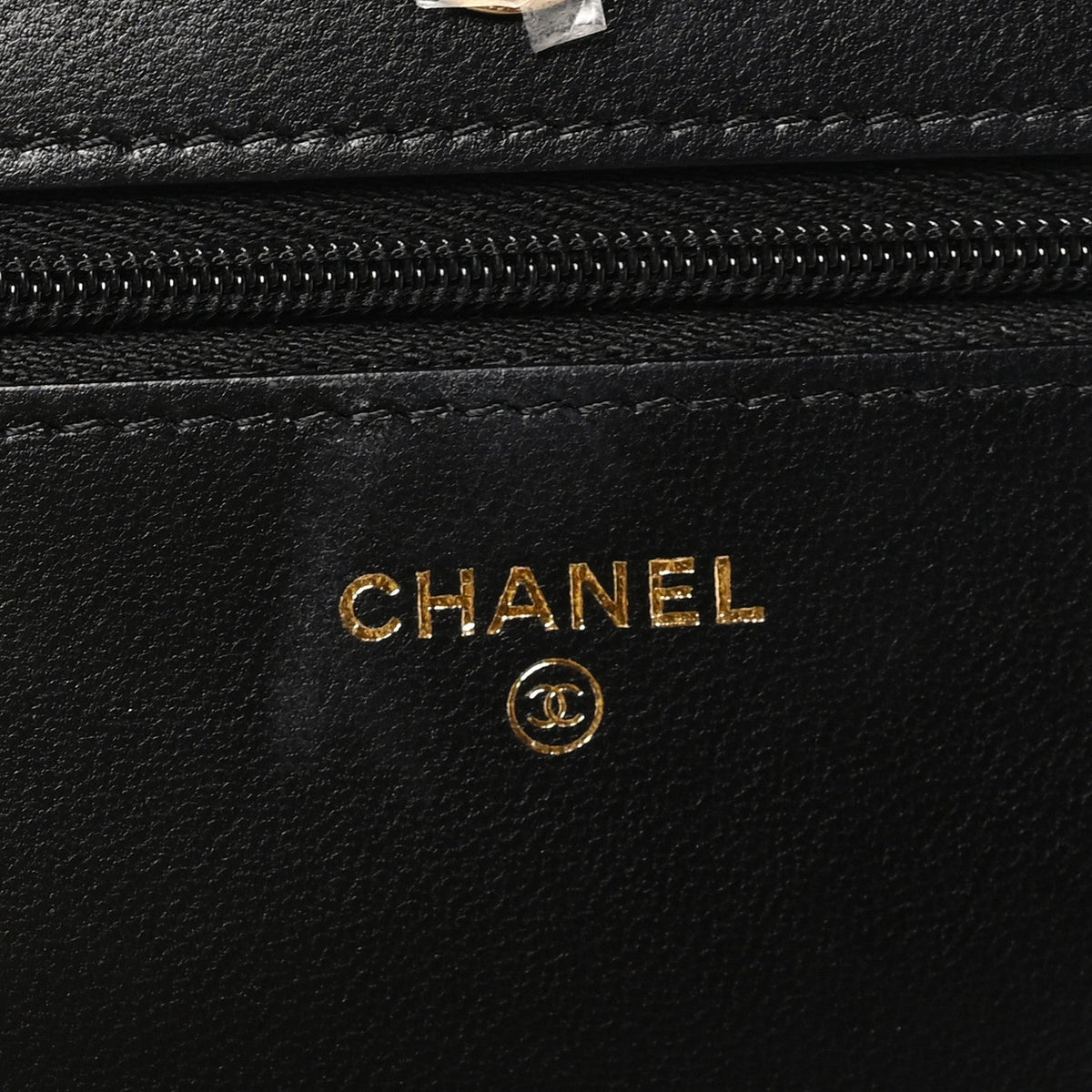 Lambskin Quilted Pearl CC Wallet on Chain WOC Black wholesalehk.shop