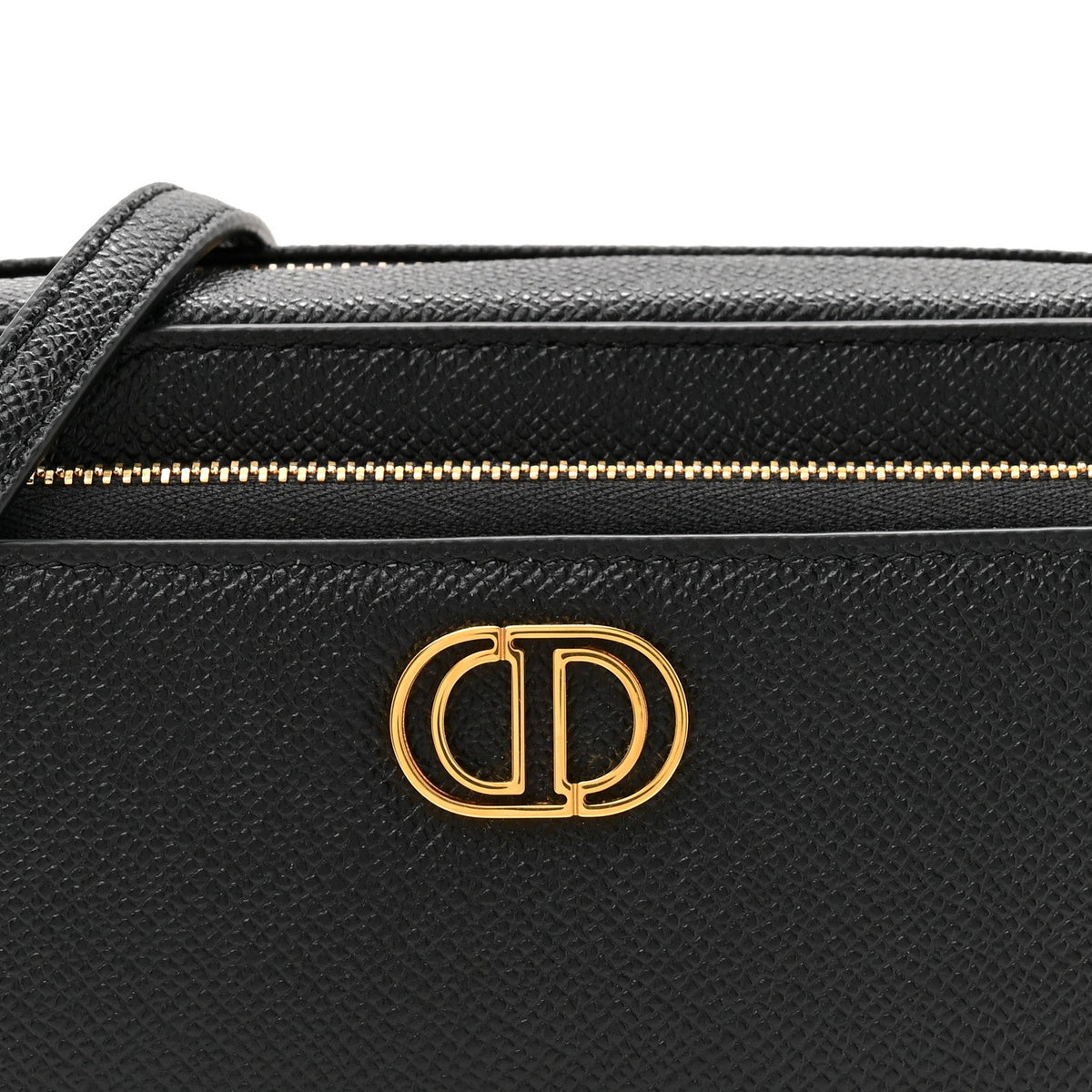 Grained Calfskin Caro Double Pouch Black wholesalehk.shop