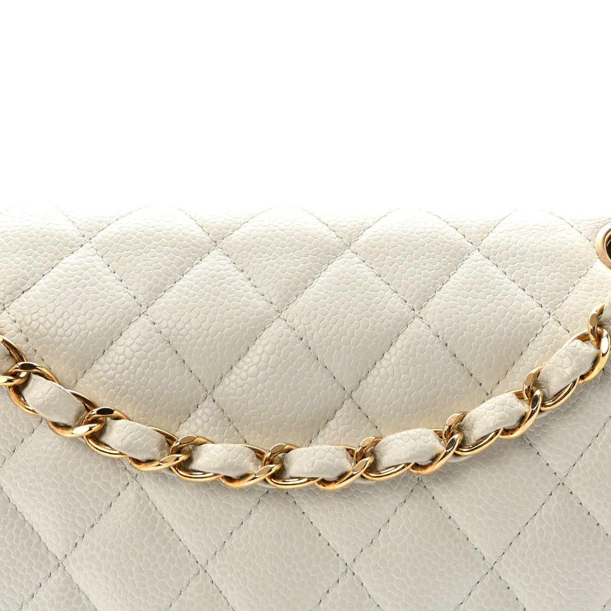 Caviar Quilted Medium Double Flap Light Blue wholesalehk.shop