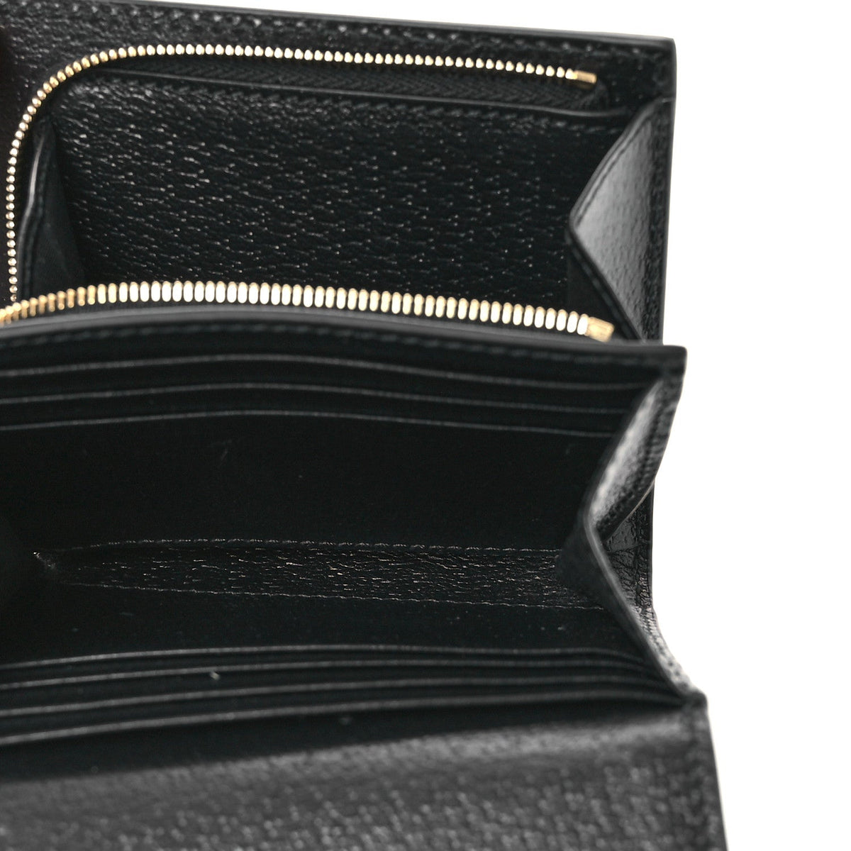 Textured Dollar Calfskin Web Ophidia Card Case Wallet Black wholesalehk.shop