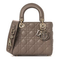 Lambskin Cannage Small My ABCDior Lady Dior Warm Taupe wholesalehk.shop