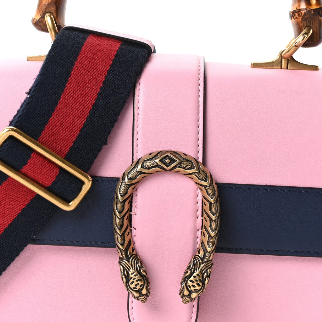 Moon Calfskin Web Medium Dionysus Bamboo Top Handle Bag Sugar Pink Blue Agata Hibiscus Red wholesalehk.shop