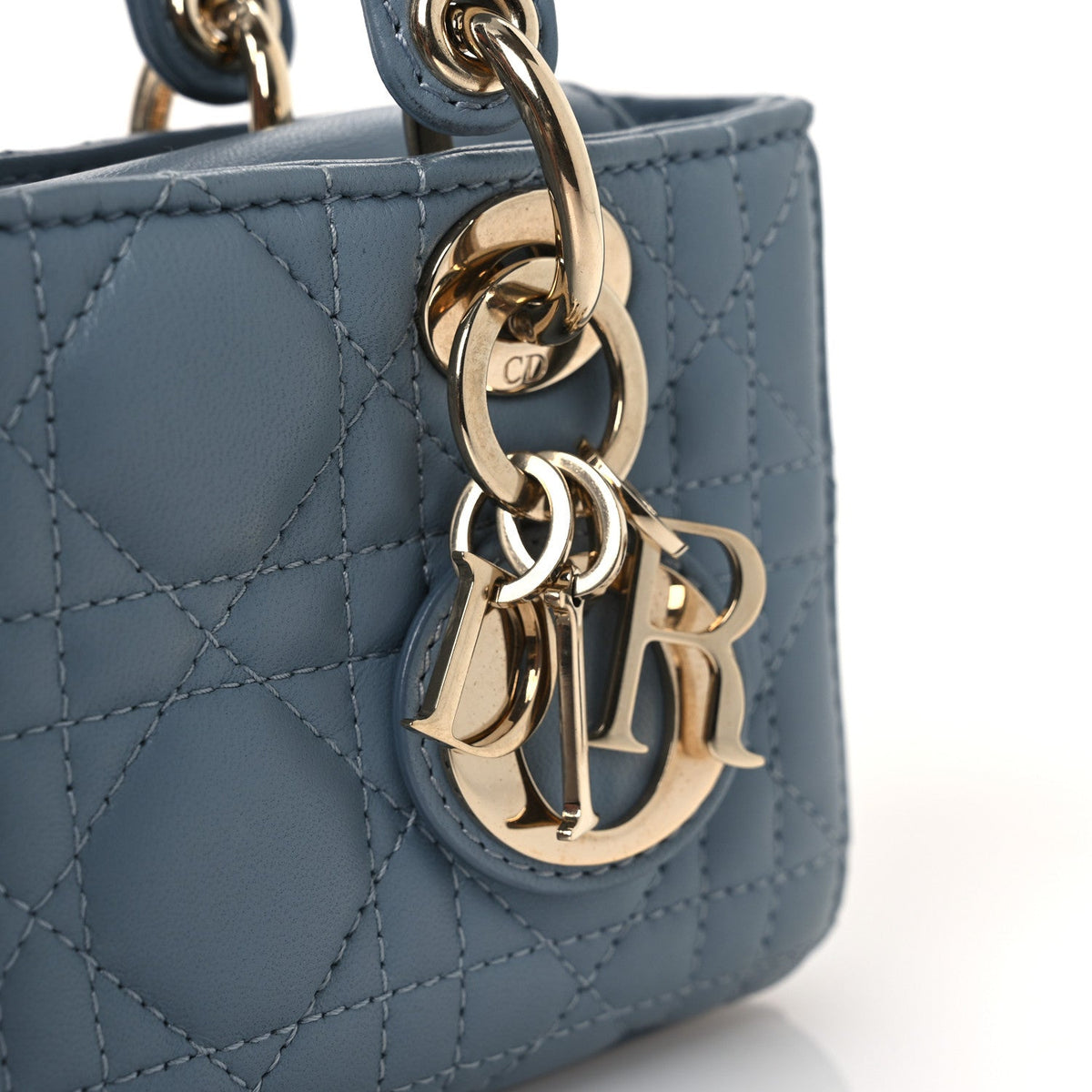 Lambskin Cannage Micro Lady D-Joy Cloud Blue wholesalehk.shop