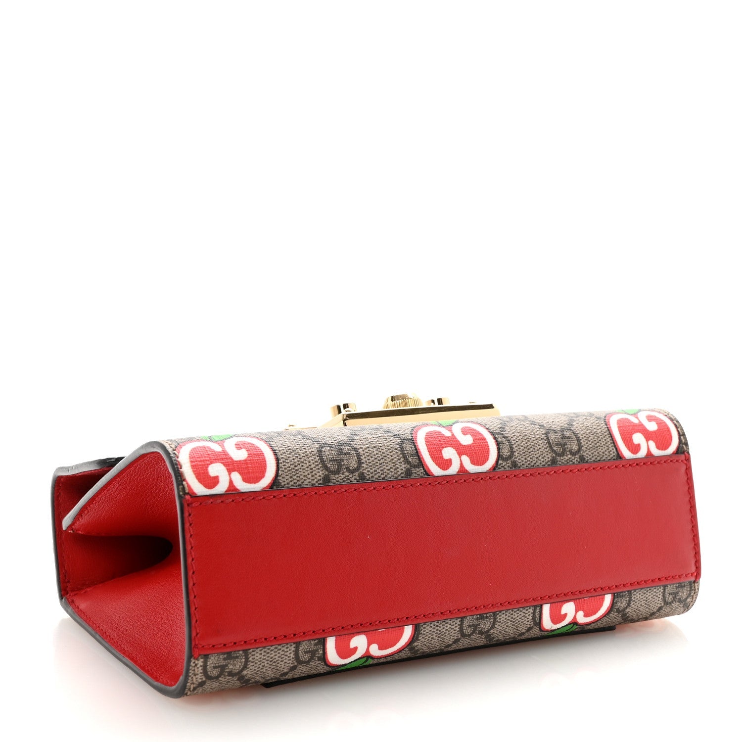 GG Supreme Monogram Apple Small Padlock Shoulder Bag Beige Multicolor Lobster Red £¨ Direct shipment via from wholesalehk.shop