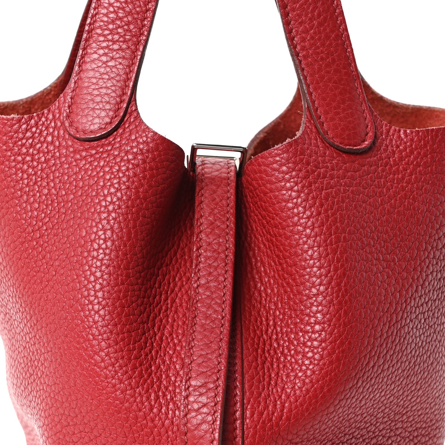 Taurillon Clemence Picotin Lock 18 PM Rouge Garance £¨ Direct shipment via from wholesalehk.shop