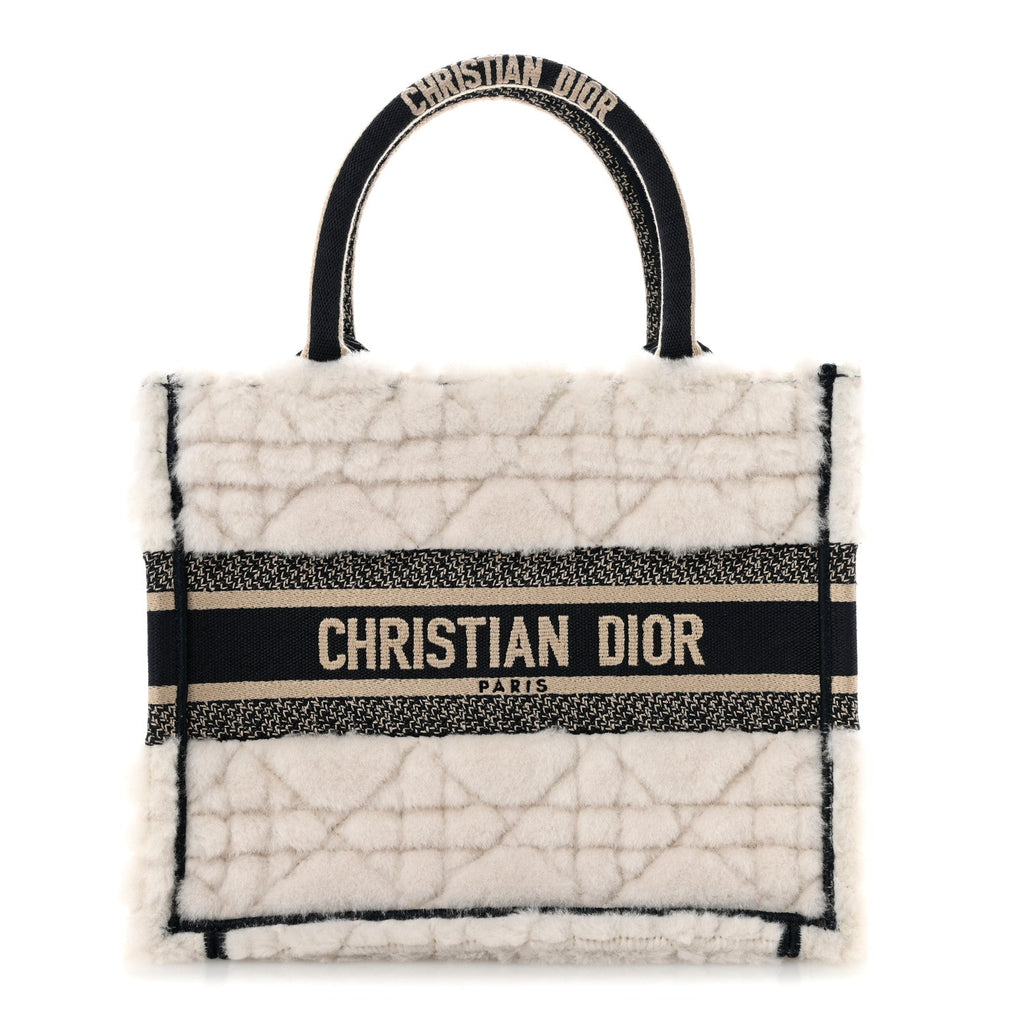 Shearling Cannage Small Book Tote Ecru Blue £¨ Direct shipment via from wholesalehk.shop