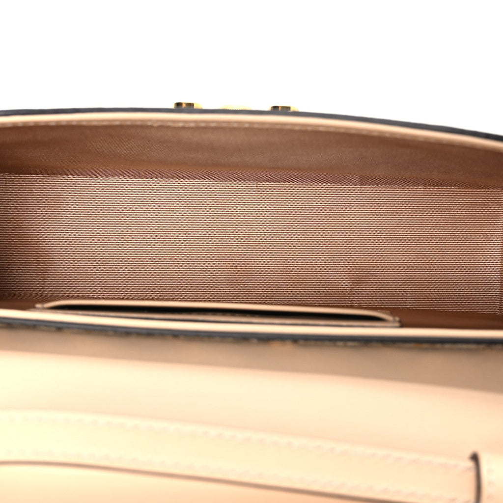 GG Supreme Monogram Calfskin Horsebit Print Mini Padlock Top Handle Shoulder Bag Beige Ebony Light Pink £¨ Direct shipment via from wholesalehk.shop