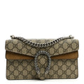 GG Supreme Monogram Suede Crystal Small Dionysus Shoulder Bag Beige Ebony Taupe wholesalehk.shop