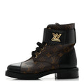 Calfskin Monogram Wonderland Flat Ranger Boots 37 Black £¨ Direct shipment via from wholesalehk.shop
