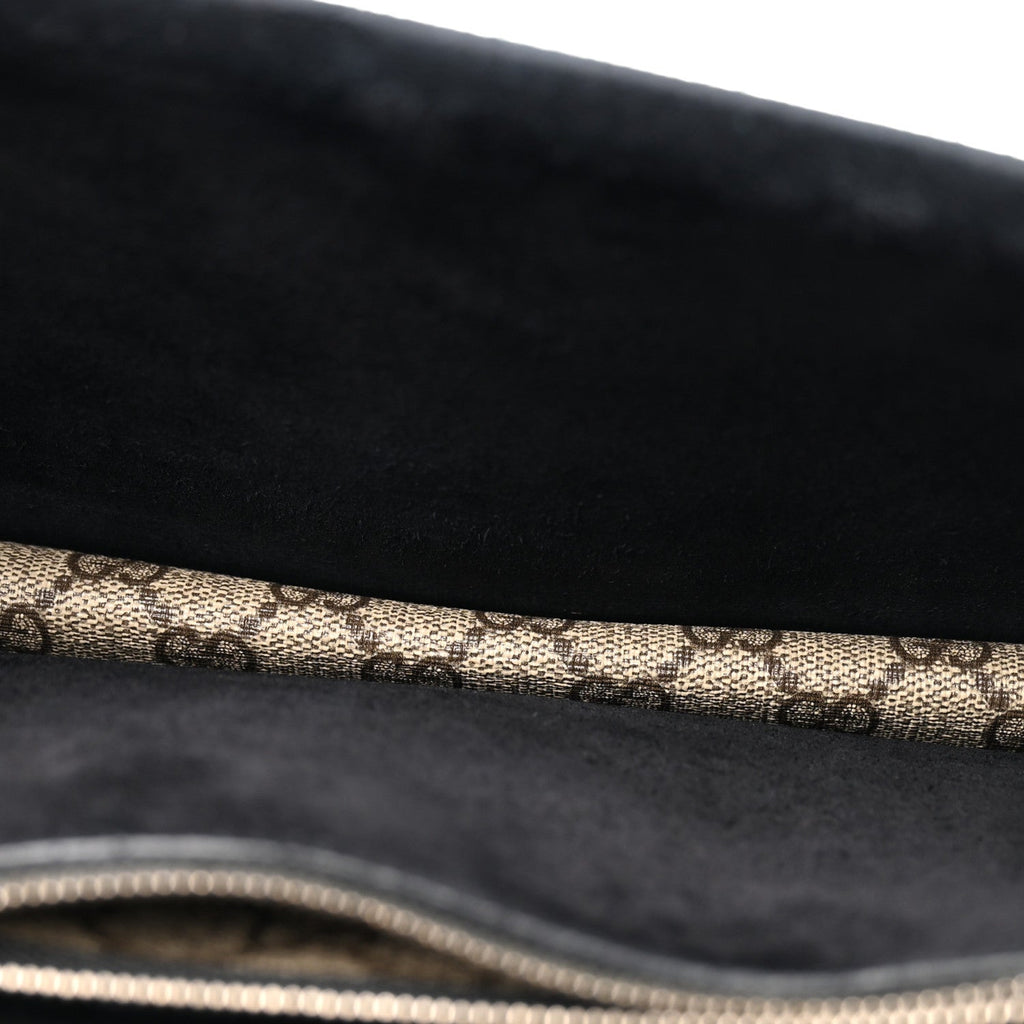 GG Supreme Monogram Small Dionysus Shoulder Bag Black wholesalehk.shop